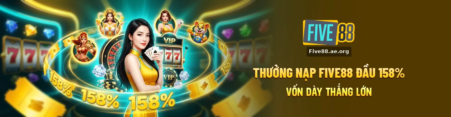 Five88 thưởng nạp đầu lên đến 158%