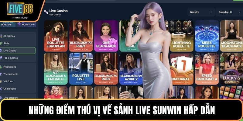 Những điểm thú vị về sảnh live SunWin hấp dẫn